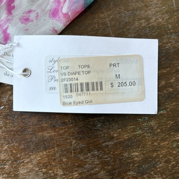 100% silk Fifteen Twenty Pink and Purple Wrap Blouse - Picture 7 of 8